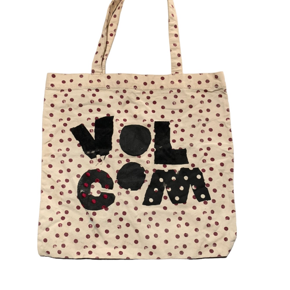 VOLCOM polka dot tote